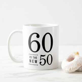 60th Födelsedagsvart 60 är de nya 50na Kaffemugg