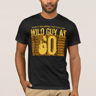 60th Födelsedagvildgrabb som rusar Along S10C T-shirt