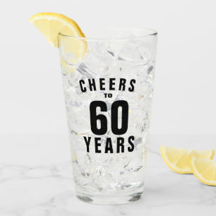 60th Glass gåva för födelsedagtumbler för Glaskopp