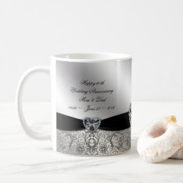 60th Mugg för diamantbröllopårsdagkaffe