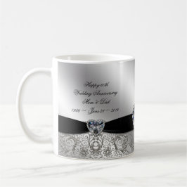 60th Mugg för diamantbröllopårsdagkaffe