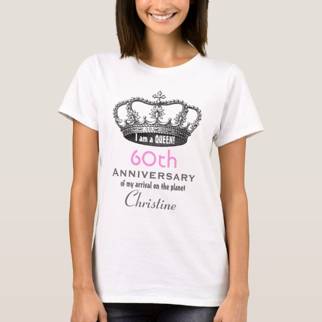 60th Rolig I förmiddag för födelsedag en T Shirt (Framsida)