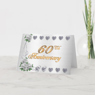 60th satäng för vit för årsdagpartyinbjudan inbjudan