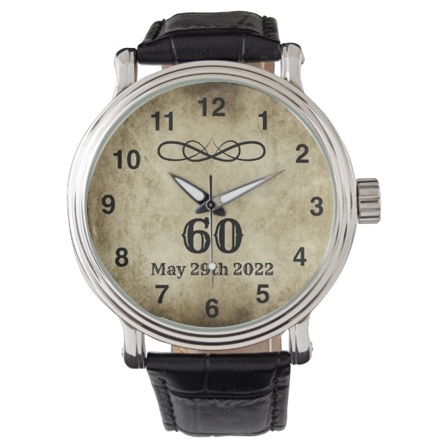 60TH Vintage Utseende Klocka (Framsida)
