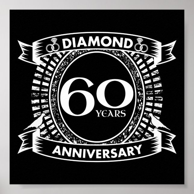 60th wedding anniversary diamond crest poster (Framsidan)