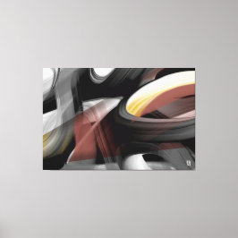 60x40" Trend Abstract Art Black White Powdery Canvastryck