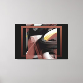 60x40" Trend Abstract Art Black White Powdery Canvastryck