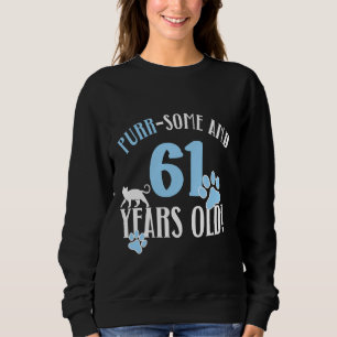 61:a födelsedag 61 år gammal Cat Mamma Cat Lover B T Shirt