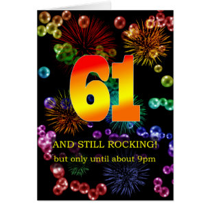61:a födelsedag fortfarande i rakning hälsningskort
