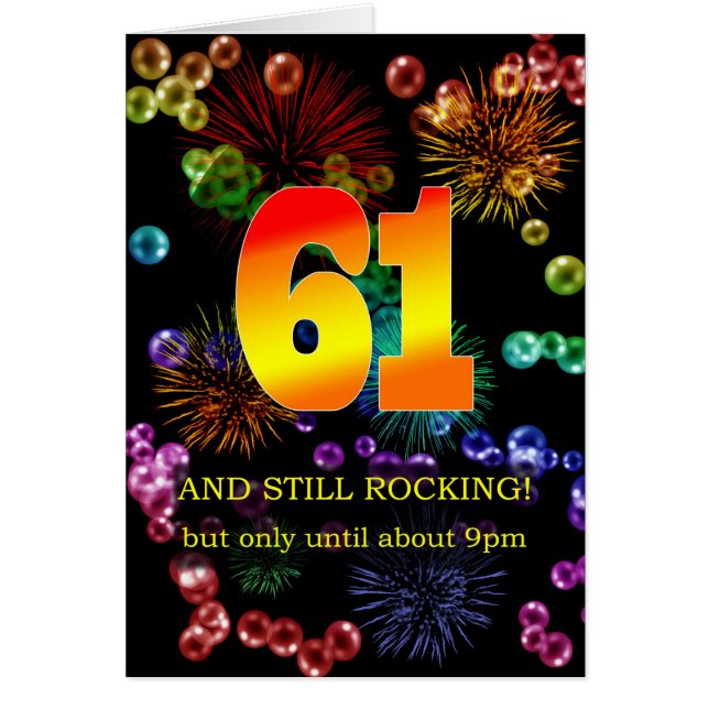 61:a födelsedag fortfarande i rakning hälsningskort (Framsidan)