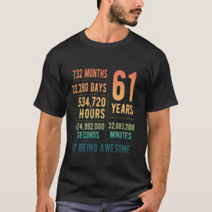 61:a födelsedag Manar Kvinnor i unga 61 år T Shirt