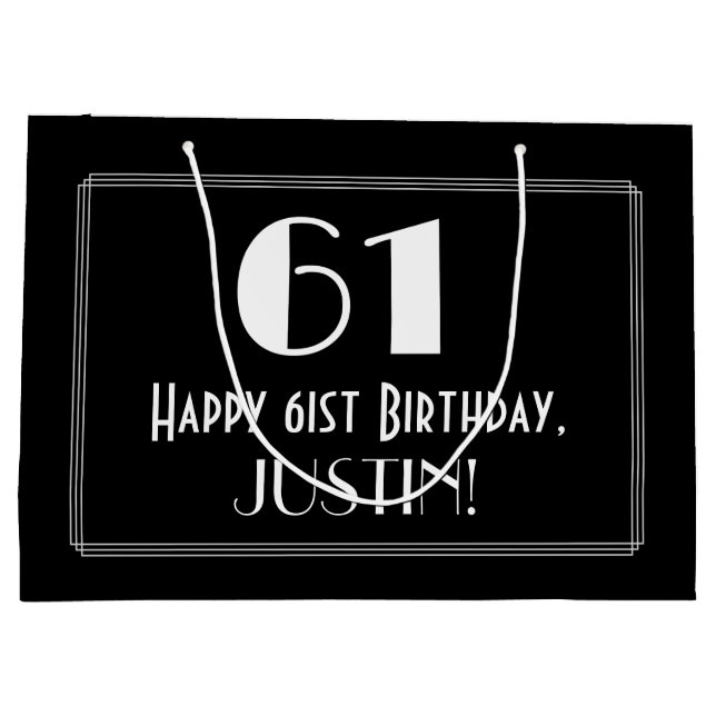 61:a födelsedagen: Art Deco Inspired Stil "61", Na (Baksidan)