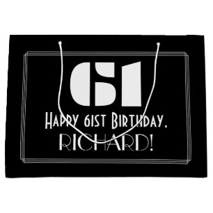 61:a födelsedagen ~ Art Deco Inspired Titta "61" +