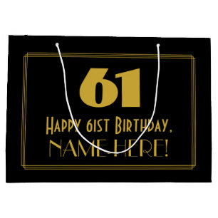 61:a födelsedagen - Art Deco Inspired Titta "61" o