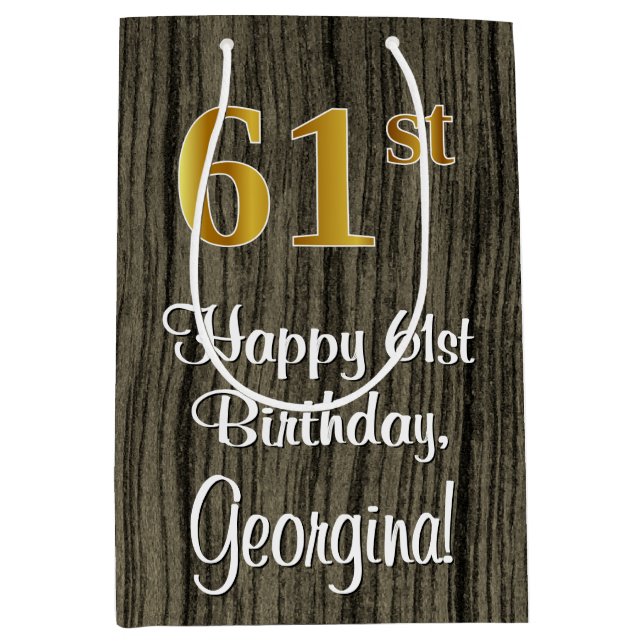 61:a födelsedagen: Elegant Faux Guld look #, Faux  (Framsidan)