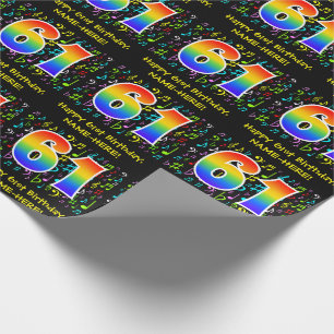 61:a födelsedagen: Färgstarka musiksymboler, reg Presentpapper