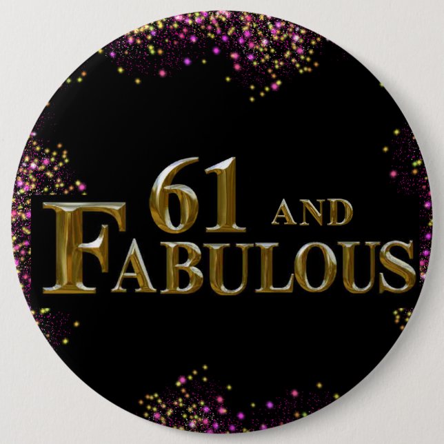 61:a födelsedagen knapp (Framsida)