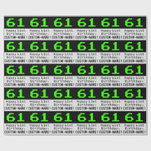 61:a födelsedagen - Nerdy/Geeky Stil "61" och Namn