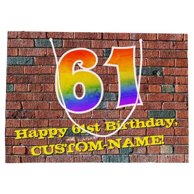 61:a födelsedagen: Roligt, Graffiti-Inspired Rainb (Baksidan)