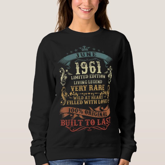 61 Ålder 61 juni För manar kvinnor T Shirt (Framsida)