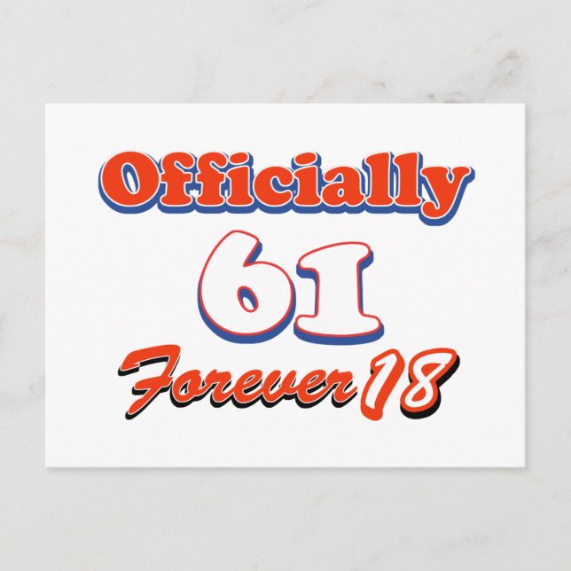 61 år gamla födelsedagskalender vykort (Framsida)