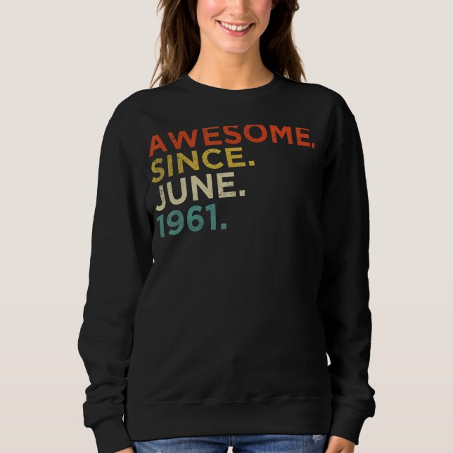 61 år gammal juni 1961 t shirt (Framsida)