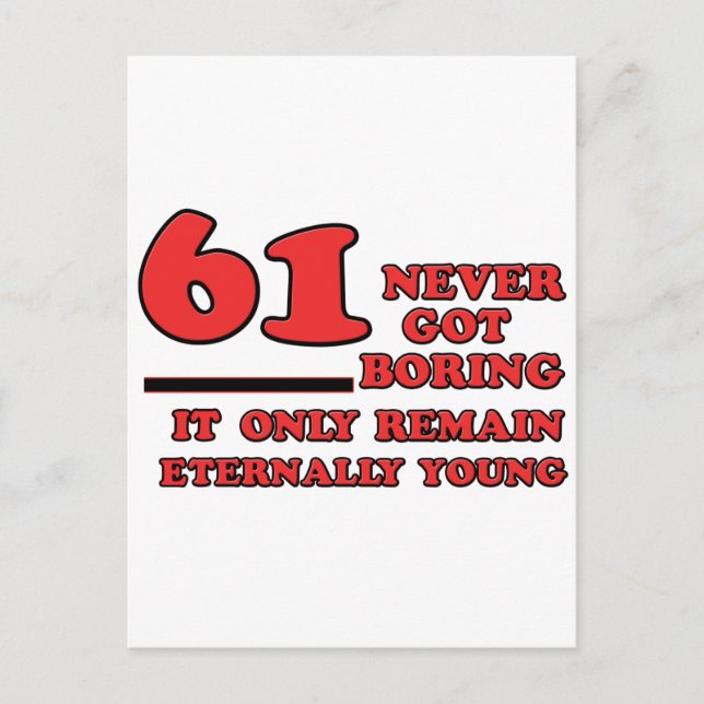 61-årig födelsedagskalender vykort (Framsida)