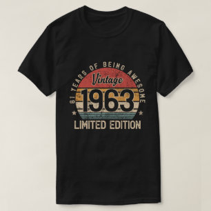 61-årig present, 1963 Limited Edition 61-års födel T Shirt
