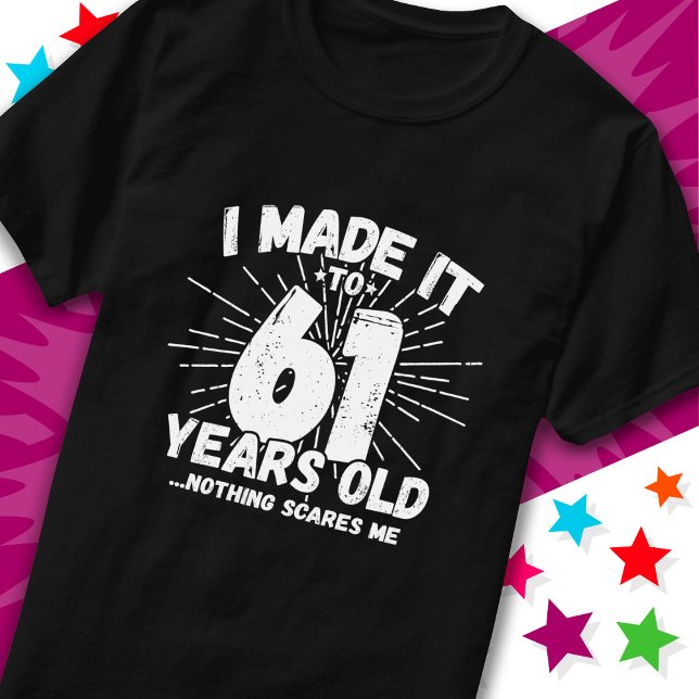 61-årsjubileum, 61:a födelsedagen t shirt (Skapare uppladdad)