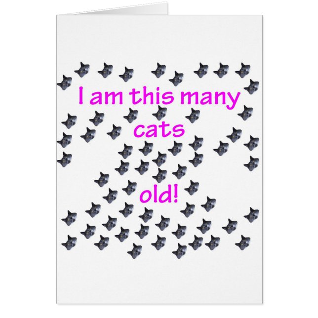 61 gammala katthuvud hälsningskort (Framsidan)