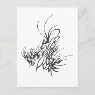 61 Svart Vitt Abstrakt Tribal Tattoo Konst Vykort