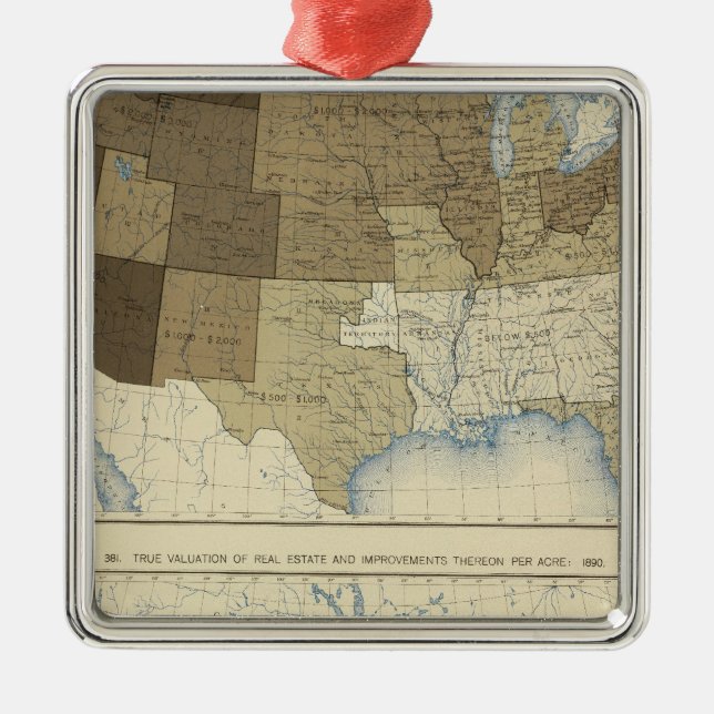 61 Valuation, fastighet, personlig egendom 1890 Julgransprydnad Metall (Framsidan)