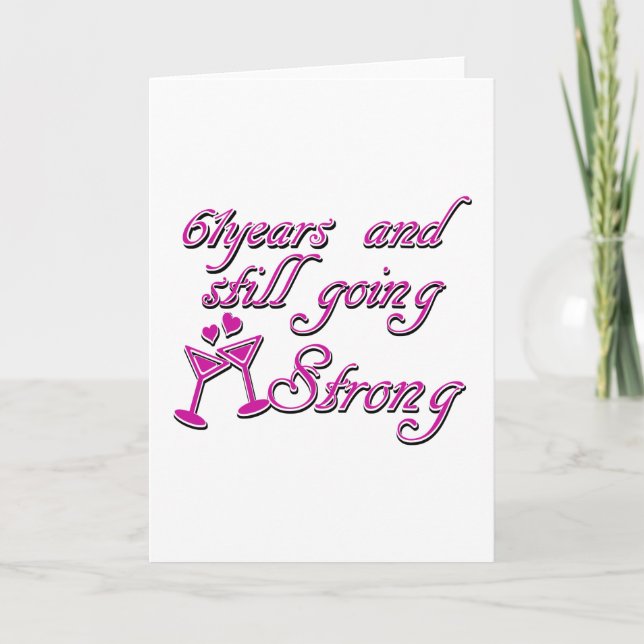 61st årsårsdag kort (Framsida)