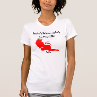 62379, Djävulen/Angel Naughty/Nice Bachelorette Pa T Shirt