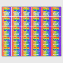 62:a födelsedag: färgfull, Roligt Rainbow Mönster