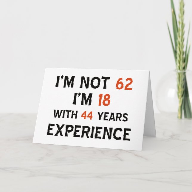 62:a födelsedag kort (Framsida)