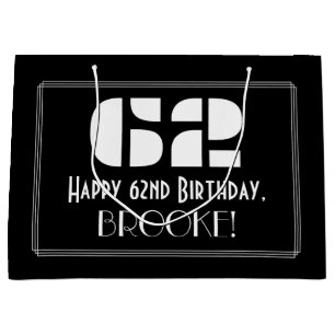 62:a födelsedagen ~ Art Deco Inspired Titta "62" +