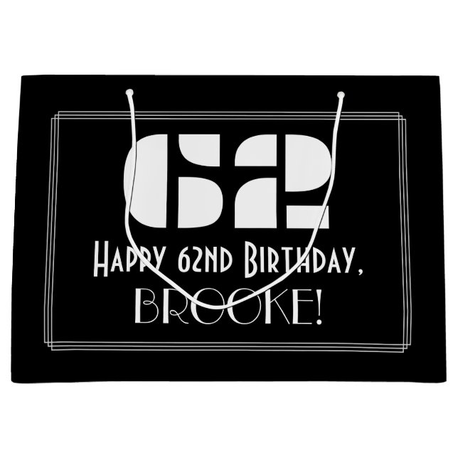 62:a födelsedagen ~ Art Deco Inspired Titta "62" + (Framsidan)