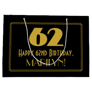 62:a födelsedagen - Art Deco Inspired Titta "62" o