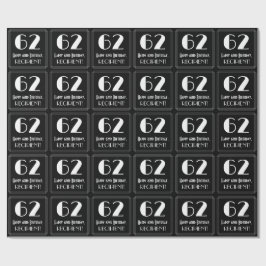 62:a födelsedagen - Art Deco Inspired Titta "62",  Presentpapper