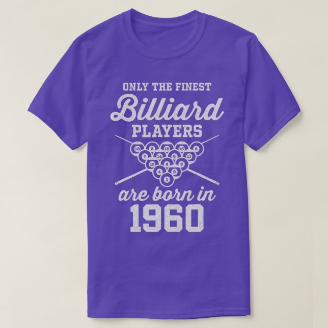 62 års Bassäng och Billiard Player 1960 62:a BIR T Shirt (Design framsida)