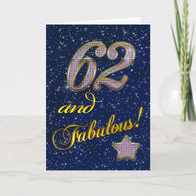 62-årsdag för någon Fabulous Kort (Framsida)