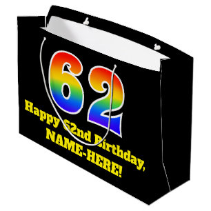 62-årsdag ~ Rolig, Färgrik, Livlig, Regnbåge 62