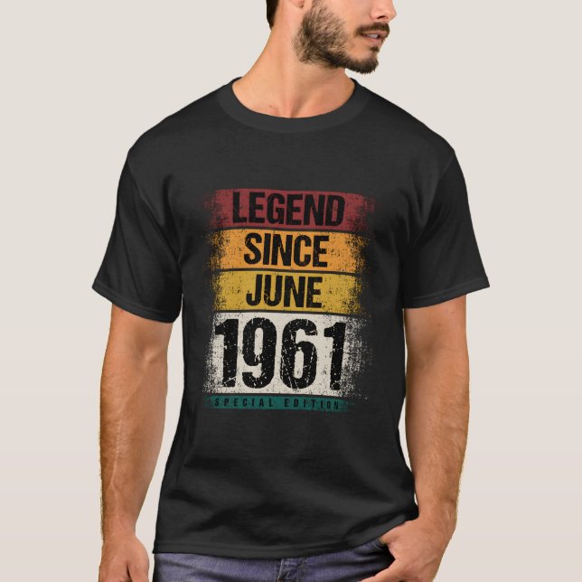 62 Född i juni 1961 62:e Dekorationen T Shirt (Framsida)