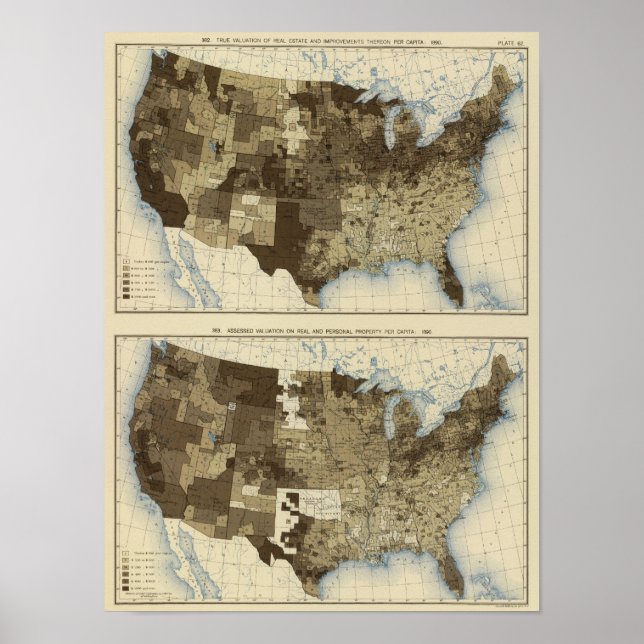 62 Värdering, real gods, personlig egendom 1890 Poster (Framsidan)