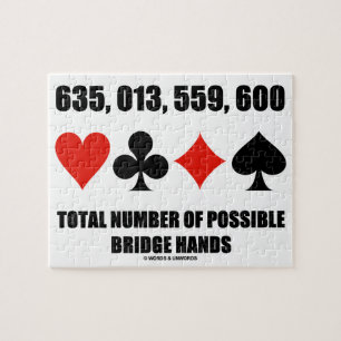 635 013 559 600 totalt antal möjliga bron Händer Pussel