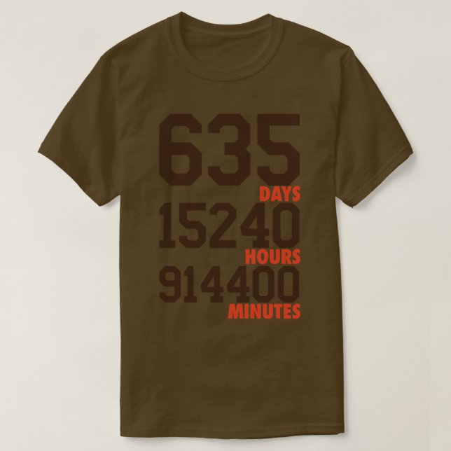 635 dagar BrownOrange T Shirt (Design framsida)