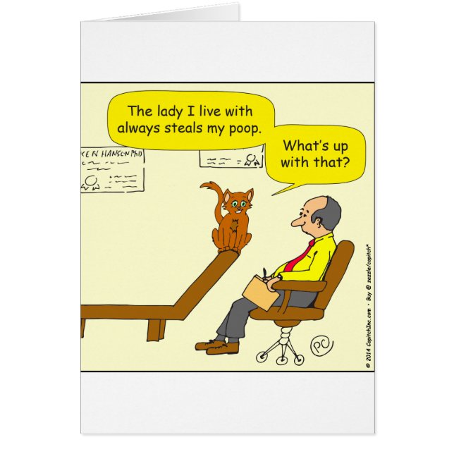 635 stölder min pooptecknad hälsningskort (Framsidan)