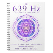 639 Hz Solfeggio-frekvens anteckningsbok – Harmony
