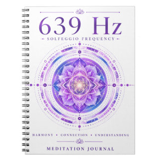 639 Hz Solfeggio-frekvens anteckningsbok – Harmony